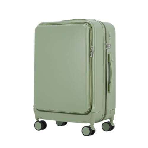 caoxinlei Koffer Multifunktionaler Koffer-Trolley for Männer, Robuster Und Langlebiger Studenten-Universal-Rad-Passwort-Koffer Suitcase (Color : Green, Size : 26in) von caoxinlei
