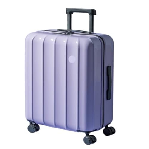 caoxinlei Koffer Winter-20-Zoll-Boarding-Koffer for Damen, 24-Zoll-Koffer, Trolley-Koffer, Herren-Passwortbox Suitcase (Color : Purple, Size : 22in) von caoxinlei