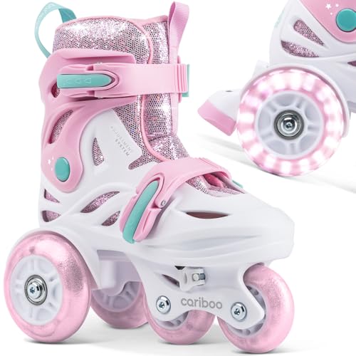 cariboo Rollschuhe Für Kinder Inliner Für Anfänger Verstellbar XS 26-30 Mit Lernlaufräder Glitzern Rosa Minze Ballerina cariboo Rollschuhe Für Kinder Inliner Für Anfänger Verstellbar XS 26-30 Mit Lernlaufräder Glitzern Rosa Minze Ballerina von cariboo