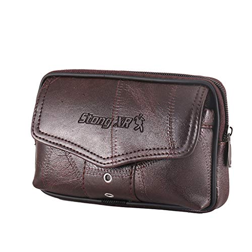 Vintage Leder Hüfttasche Gürtelschlaufe Tragetasche Handy Brieftasche für Hülle von carotoe