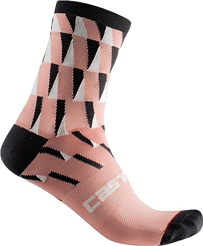 CASTELLI Women's PENDIO 12 Sock, Blush/Schwarz-Elfenbein, XL von CASTELLI