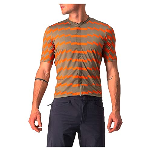 CASTELLI Men's Unltd Dirt Jersey Sweatshirt, Olivengrün/Orangenrost, M von CASTELLI