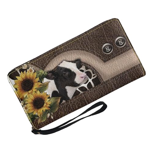 ccuzs Cow Print Wallet, Cute Women Wallet, Stylish Money Purse, Soft Card Holders with Stylish Design, Multiple Card Holders for Women and Girls Who Love Trendy Accessories, C, riferimento alla von ccuzs