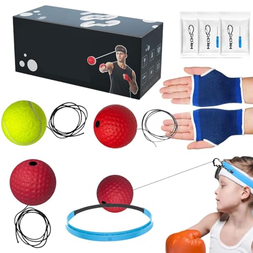 ccuzs Hand-Eye Coordination Ball, Kids Boxing Reflex, Boxing Training Ball, Reflex Ball for Exercise, Hand-Eye Coordination Toy, Head Reflex Boxing Ball for Kids Boys and Girls von ccuzs