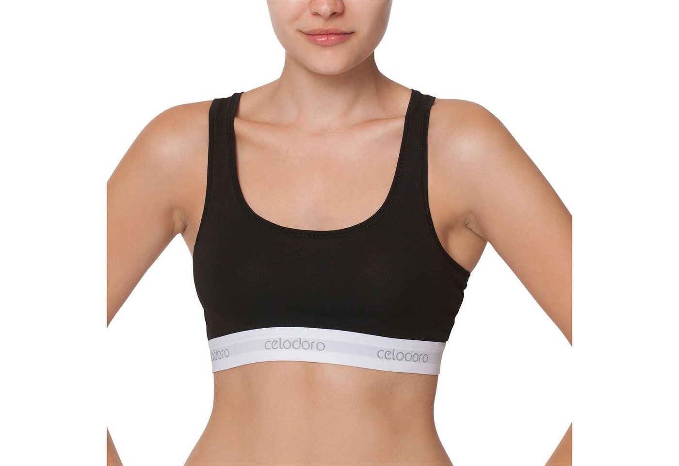 celodoro Bustier Bustier mit Webgummi-Bund - Sport Bra Top mit Markenlogo celodoro Bustier Bustier mit Webgummi-Bund - Sport Bra Top mit Markenlogo von celodoro