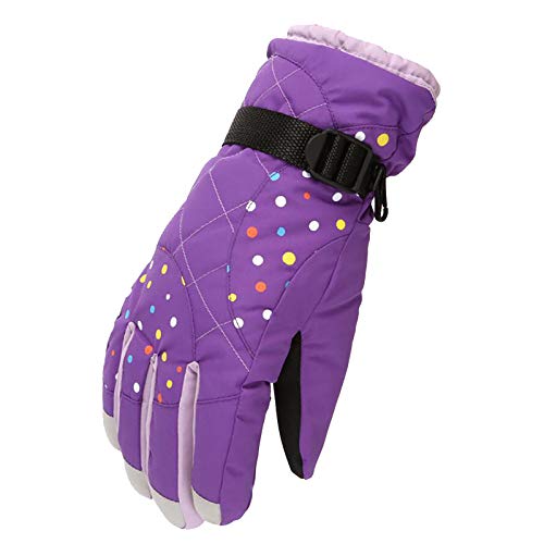 cfpqv Schnee Herren Snowboard und wasserdichte Ski Damen Warme HandschuheSiebhandschuhe Handschuhe Wintersportgeräte Schotter-Lätzchen (Purple, One Size) von cfpqv