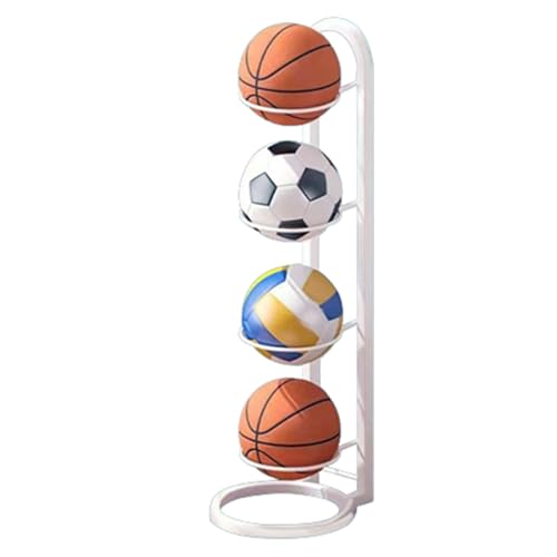 champracer Basketballständer,Ballständer,Basketball-Fußballständer, 3/4 Stufiges Vertikale Ballaufbewahrung,Vertical Ball Storage Rack, Innenbereich Ballregal, Metall Ballständer (4 Stufiges,weiß) champracer Basketballständer,Ballständer,Basketball-Fußballständer, 3/4 Stufiges Vertikale Ballaufbewahrung,Vertical Ball Storage Rack, Innenbereich Ballregal, Metall Ballständer (4 Stufiges,weiß) von champracer