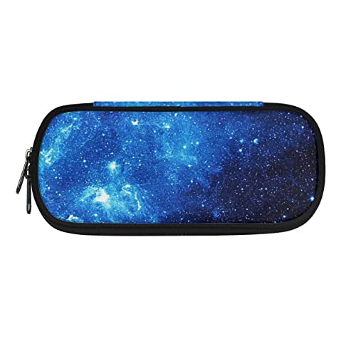 chaqlin Federmäppchen mit Reißverschluss, Federmäppchen für Kinder und Erwachsene, Blue Galaxy Space, Taschen-Organizer von chaqlin