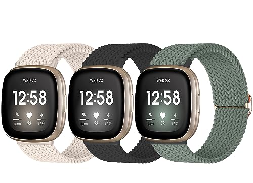 chinbersky 3 Stück Armband Kompatibel mit Fitbit Versa 3/Fitbit Versa 4/Fitbit Sense/Fitbit Sense2 Nylon Armband, Weiches Verstellbares Geflochtenes Ersatz-Sportband,Geeignet für Männer und Frauen chinbersky 3 Stück Armband Kompatibel mit Fitbit Versa 3/Fitbit Versa 4/Fitbit Sense/Fitbit Sense2 Nylon Armband, Weiches Verstellbares Geflochtenes Ersatz-Sportband,Geeignet für Männer und Frauen von chinbersky