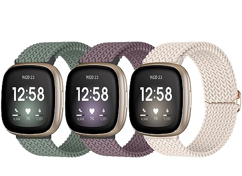 chinbersky 3 Stück Armband Kompatibel mit Fitbit Versa 3/Fitbit Versa 4/Fitbit Sense/Fitbit Sense2 Nylon Armband, Weiches Verstellbares Geflochtenes Ersatz-Sportband,Geeignet für Männer und Frauen chinbersky 3 Stück Armband Kompatibel mit Fitbit Versa 3/Fitbit Versa 4/Fitbit Sense/Fitbit Sense2 Nylon Armband, Weiches Verstellbares Geflochtenes Ersatz-Sportband,Geeignet für Männer und Frauen von chinbersky