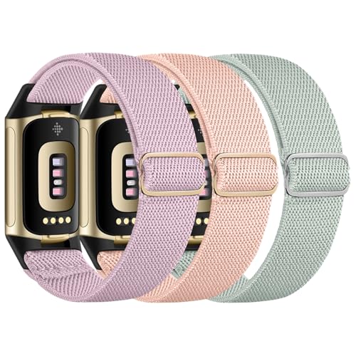 chinbersky Elastisches Armband Kompatibel mit Fitbit Charge 6 Armband/Fitbit Charge 5 Armband, Verstellbares Nylon Stoff Dehnbare Atmungsaktiv Sport Band für Fitbit Charge 6/Charge 5 Damen Herren chinbersky Elastisches Armband Kompatibel mit Fitbit Charge 6 Armband/Fitbit Charge 5 Armband, Verstellbares Nylon Stoff Dehnbare Atmungsaktiv Sport Band für Fitbit Charge 6/Charge 5 Damen Herren von chinbersky