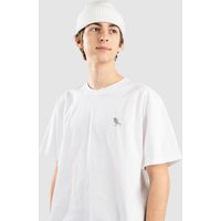 Cleptomanicx Embroidery Gull Mono T-Shirt white von cleptomanicx