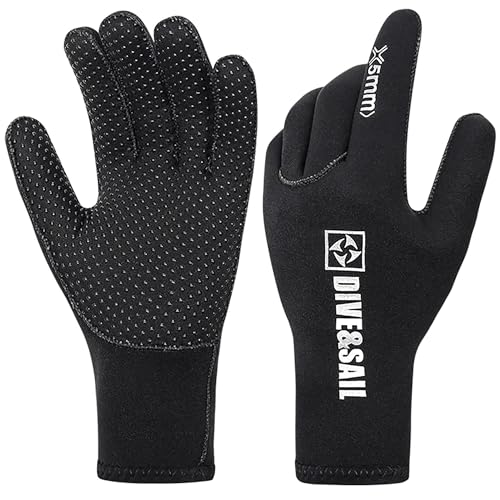 clhjinruoliu 5Mm Neopren Tauchen Winter Beheizte Handschuhe Für Männer Frauen Taucher Neoprenanzug Schnorcheln Kanufahren Unterwasser Jagd Handschuh,XL von clhjinruoliu