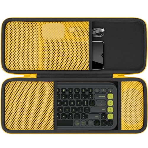 co2CREA Hart Tasche für Logitech POP ICON Keys Combo Kabelloses Bluetooth Tastatur Maus Set Case Etui Tragetasche, Nur Tasche von co2CREA