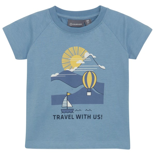 Color Kids - Baby T-Shirt with Chestprint S/S - T-Shirt Gr 98 blau/türkis Color Kids - Baby T-Shirt with Chestprint S/S - T-Shirt Gr 98 blau/türkis von color kids