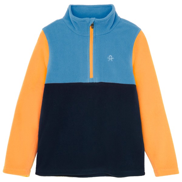 Color Kids - Kid's Fleece Pulli Colorblock - Fleecepullover Gr 122 blau von color kids