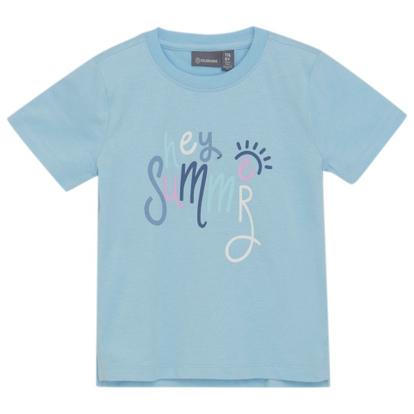 Color Kids - Kid's Girl Cotton T-Shirt with Print S/S - T-Shirt Gr 122 blau Color Kids - Kid's Girl Cotton T-Shirt with Print S/S - T-Shirt Gr 122 blau von color kids