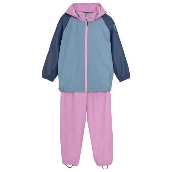 Color Kids - Kid's Rain Set Colorblock 3 Colors - Overall Gr 122 rosa von color kids