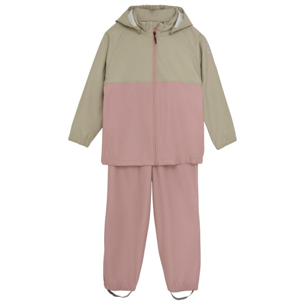 Color Kids - Kid's Rain Set Colorblock - Overall Gr 110 rosa von color kids