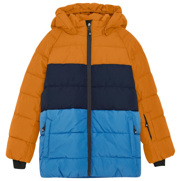 Color Kids - Kid's Ski Jacket Colorblock Quilt - Kunstfaserjacke Gr 140 blau/orange von color kids