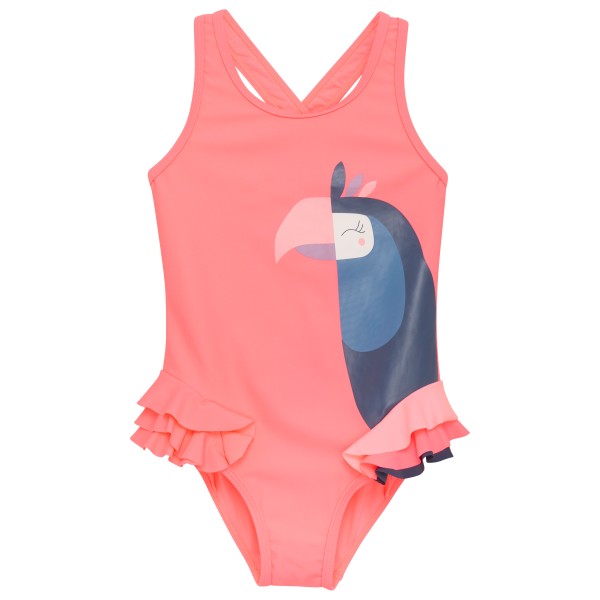 Color Kids - Kid's Swimsuit with Application - Badeanzug Gr 122 rot von color kids