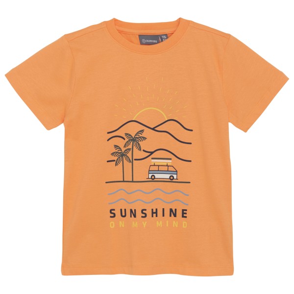 Color Kids - Kid's T-Shirt with Print S/S - T-Shirt Gr 164 orange von color kids