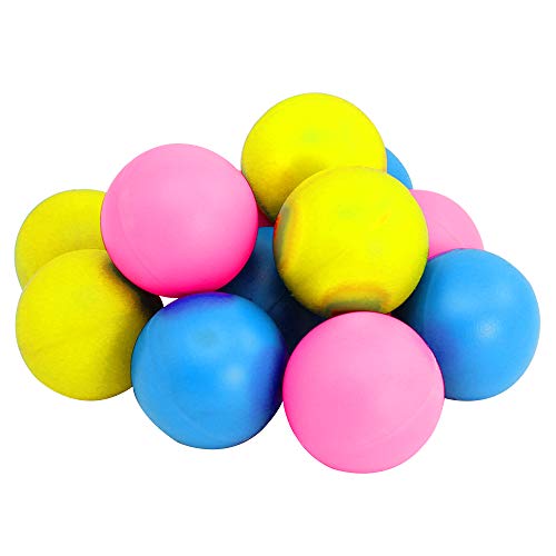 com-four® 12x Beachbälle in sommerlichen Farben - Ersatzbälle für das Beachball-Spiel - Mini-Wasserbälle aus Gummi - für Strandtennis, Smashball, Strandpaddelspiele (12x Bälle) von com-four