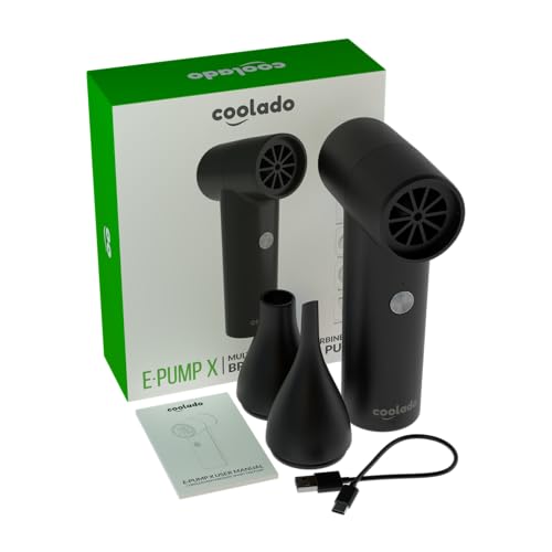 Coolado ePump X USB Drahtlose Luftpumpe für schnelles und leistungsstarkes Aufblasen und Vakuumsaugen von Inflatables, LayTube, Luftmatratzen, Schwimmbäder, Strand Spielzeug von coolado
