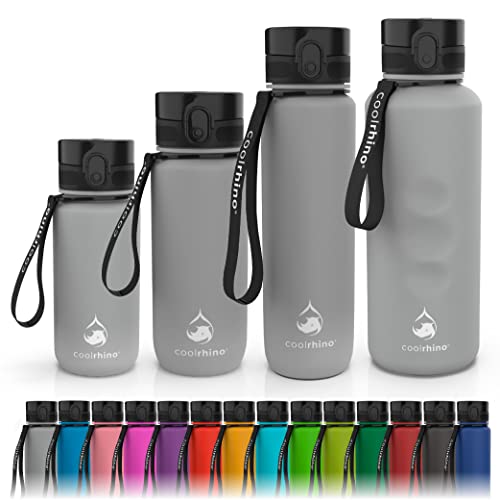 coolrhino Trinkflasche 1l für Sport, Outdoor, Schule, Fitness & Kinder - Wasserflasche auslaufsicher und Bpa frei - Flasche für Kohlensäure geeignet (rhino grey, 1000ml) coolrhino Trinkflasche 1l für Sport, Outdoor, Schule, Fitness & Kinder - Wasserflasche auslaufsicher und Bpa frei - Flasche für Kohlensäure geeignet (rhino grey, 1000ml) von coolrhino