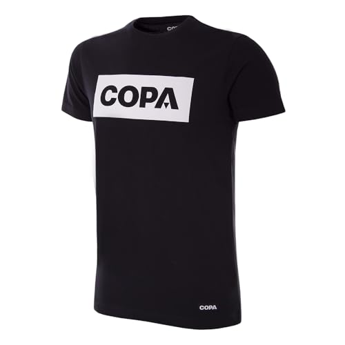 COPA Herren Box Logo T-Shirt mit Rundhalsausschnitt, Schwarz, S von COPA