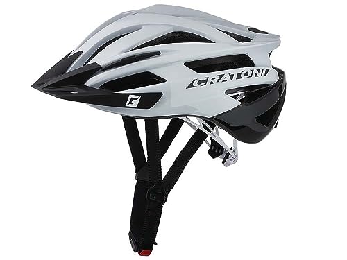 Cratoni Unisex – Erwachsene Agravic Fahrradhelm, Blanco/Negro, L-XL-58-62 cm von Cratoni