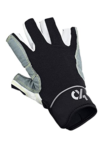 crazy4sailing Damen Herren Segelhandschuhe Racing - 5 Finger-frei, Farbe:schwarz, Größe:XL von crazy4sailing