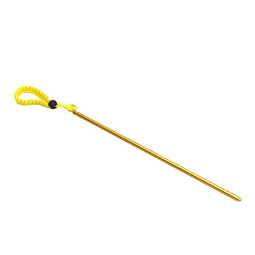 curfair Aluminium Riffstab Diving Stick, Tragbar Tauchen Riffstab Zeigestab mit Spiralkabel und Karabiner Karabinerhaken, 34cm Unterwasser Riffstab Pointer Zeigestab mit Lanyard Karabiner (Gelb) von curfair