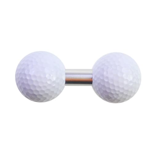 curfair Golf-Übungswerkzeug, Ausrüstung, Doppelball mit Schlauch, Balance-Putting-Trainer, Dual-Trainingshilfe, Zubehör für Männer, Vater, Ehemann Weiß von curfair