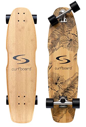 CURFBOARD Leilani SE Surfskate | ideales Surftraining: Balance & Carving | Surfcruiser Carver Board für Anfänger und Fortgeschrittene von curfboard