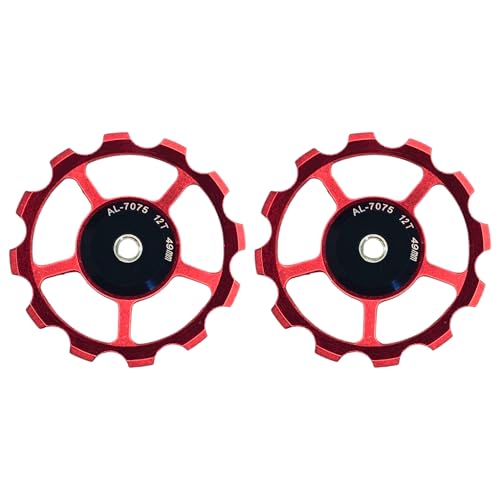 cyclingcolors 2X Fahrrad Riemenscheibe Schaltwerk Führungsrad Aluminium 7075 Rot mit 689-2RS Abgedichtetes Lager Hintere Schaltrollen Mountainbike Rennrad, 12T cyclingcolors 2X Fahrrad Riemenscheibe Schaltwerk Führungsrad Aluminium 7075 Rot mit 689-2RS Abgedichtetes Lager Hintere Schaltrollen Mountainbike Rennrad, 12T von cyclingcolors
