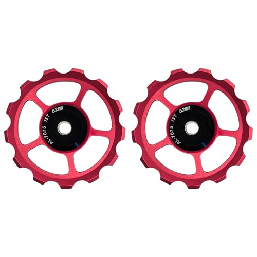 cyclingcolors 2X Fahrrad Riemenscheibe Schaltwerk Führungsrad Aluminium 7075 Rot mit 689-2RS Abgedichtetes Lager Hintere Schaltrollen Mountainbike Rennrad, 13T cyclingcolors 2X Fahrrad Riemenscheibe Schaltwerk Führungsrad Aluminium 7075 Rot mit 689-2RS Abgedichtetes Lager Hintere Schaltrollen Mountainbike Rennrad, 13T von cyclingcolors