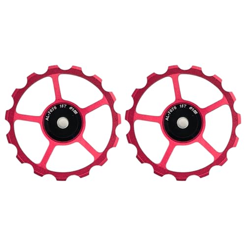 cyclingcolors 2X Fahrrad Riemenscheibe Schaltwerk Führungsrad Aluminium 7075 Rot mit 689-2RS Abgedichtetes Lager Hintere Schaltrollen Mountainbike Rennrad, 15T cyclingcolors 2X Fahrrad Riemenscheibe Schaltwerk Führungsrad Aluminium 7075 Rot mit 689-2RS Abgedichtetes Lager Hintere Schaltrollen Mountainbike Rennrad, 15T von cyclingcolors
