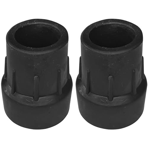 cyclingcolors 2X krücken Gummi 25mm Schwarz mit Metallverstärkung Pads gehstöcke unterarmgehstützen stockspitze für wanderstöcke Rund Rohrkappen Endkappen Kappen Rundrohr von cyclingcolors