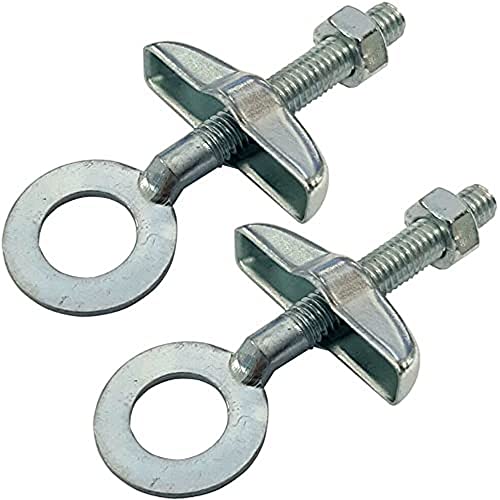 cyclingcolors Fahrrad Kettenspanner, M6x60mm, Packung mit 2 Silber M6 von cyclingcolors