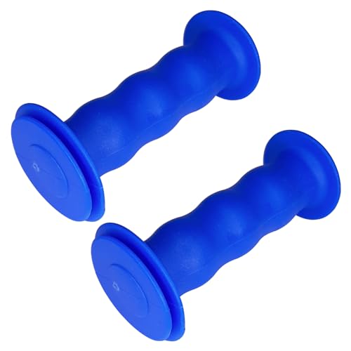 cyclingcolors Fahrradgriffe kinderfahrrad lenkergriffe mit sicherheits 19mm länge 85mm Griffe Gummi Grips griffgummi Dreirad Roller Paar, Blau von cyclingcolors