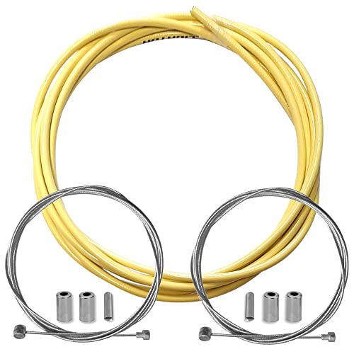 cyclingcolors Bremszughülle Bowdenzug Bremszug Hüllen 5mm mit Bremskabel Bremszug Kabelgehäuse Fahrrad MTB Rennrad City oldtimer, Gelb cyclingcolors Bremszughülle Bowdenzug Bremszug Hüllen 5mm mit Bremskabel Bremszug Kabelgehäuse Fahrrad MTB Rennrad City oldtimer, Gelb von cyclingcolors