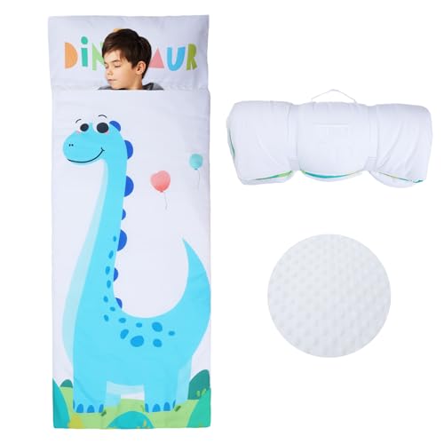 Dinosaurier Schlafsack Kinder Doppelter Reißverschluss Weich Warm, Faltbare Kinderschlafsack mit Kissen Abnehmbar für Mädchen Jungen, Leicht Reinigen Schlafsack für Outdoor Indoor Camping, 150×60cm Dinosaurier Schlafsack Kinder Doppelter Reißverschluss Weich Warm, Faltbare Kinderschlafsack mit Kissen Abnehmbar für Mädchen Jungen, Leicht Reinigen Schlafsack für Outdoor Indoor Camping, 150×60cm von decalsweet
