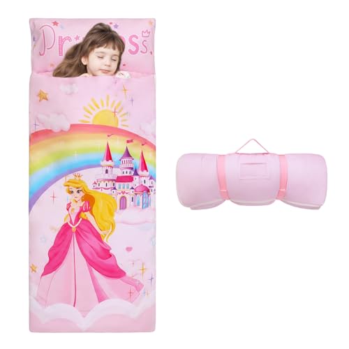 Schlafsack Kinder Doppelter Reißverschluss Weich Warm, Faltbare Kinderschlafsack mit Kissen Abnehmbar für Mädchen Jungen, Leicht Reinigen Schlafsack für Outdoor Indoor Camping, 150×60cm Prinzessin Schlafsack Kinder Doppelter Reißverschluss Weich Warm, Faltbare Kinderschlafsack mit Kissen Abnehmbar für Mädchen Jungen, Leicht Reinigen Schlafsack für Outdoor Indoor Camping, 150×60cm Prinzessin von decalsweet