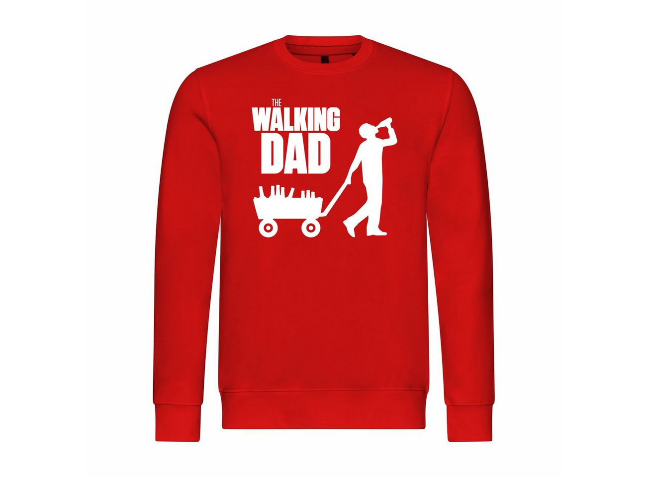 deinshirt Rundhalspullover Herren Pullover The walking Dad Mit Print Motiv, Grafik deinshirt Rundhalspullover Herren Pullover The walking Dad Mit Print Motiv, Grafik von deinshirt