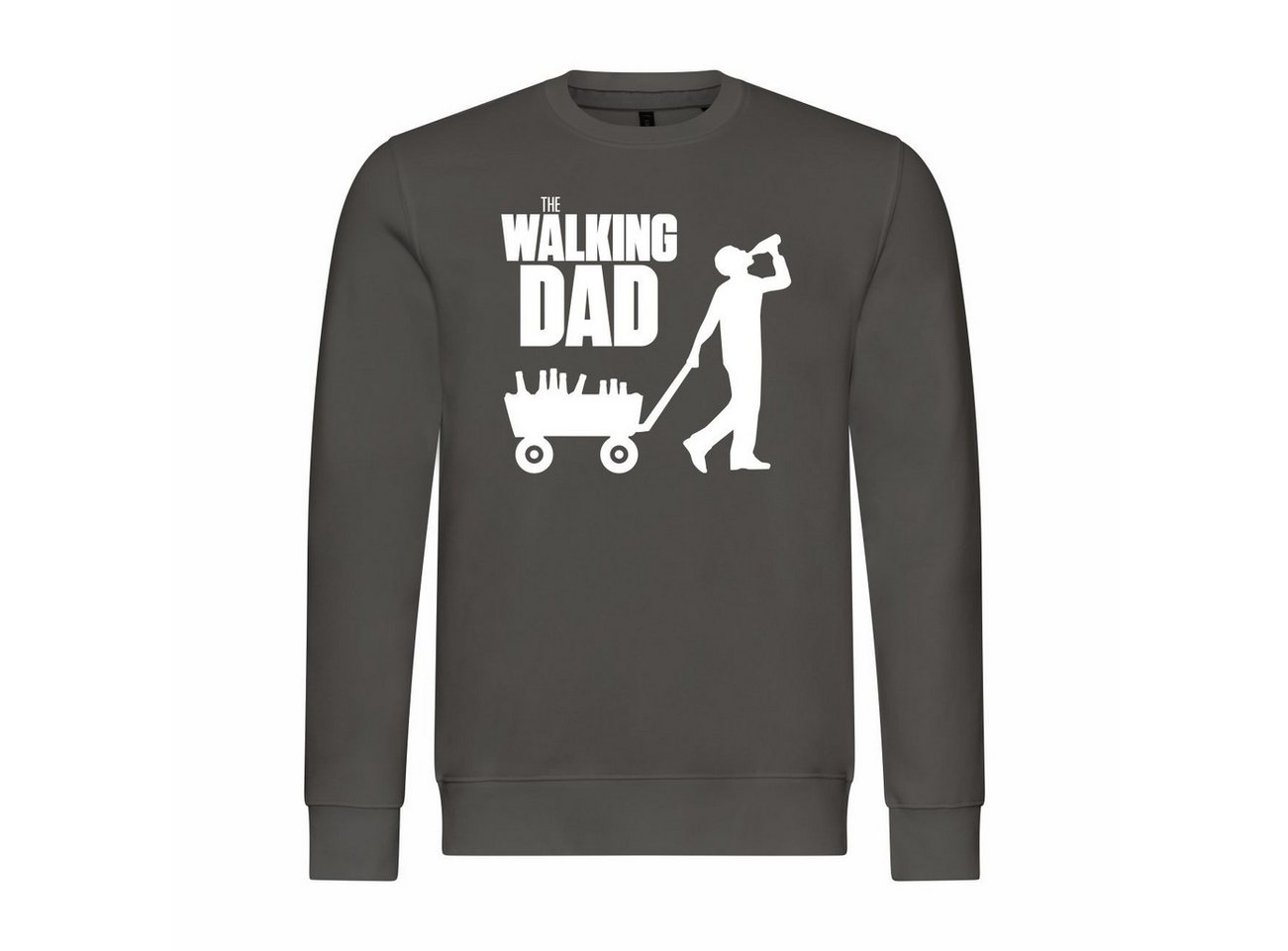 deinshirt Rundhalspullover Herren Pullover The walking Dad Mit Print Motiv, Grafik deinshirt Rundhalspullover Herren Pullover The walking Dad Mit Print Motiv, Grafik von deinshirt