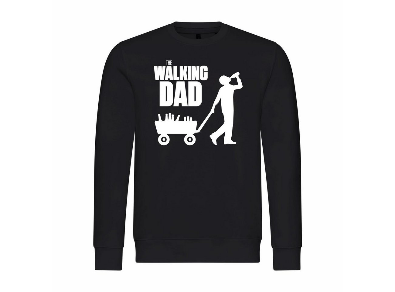 deinshirt Rundhalspullover Herren Pullover The walking Dad Mit Print Motiv, Grafik deinshirt Rundhalspullover Herren Pullover The walking Dad Mit Print Motiv, Grafik von deinshirt