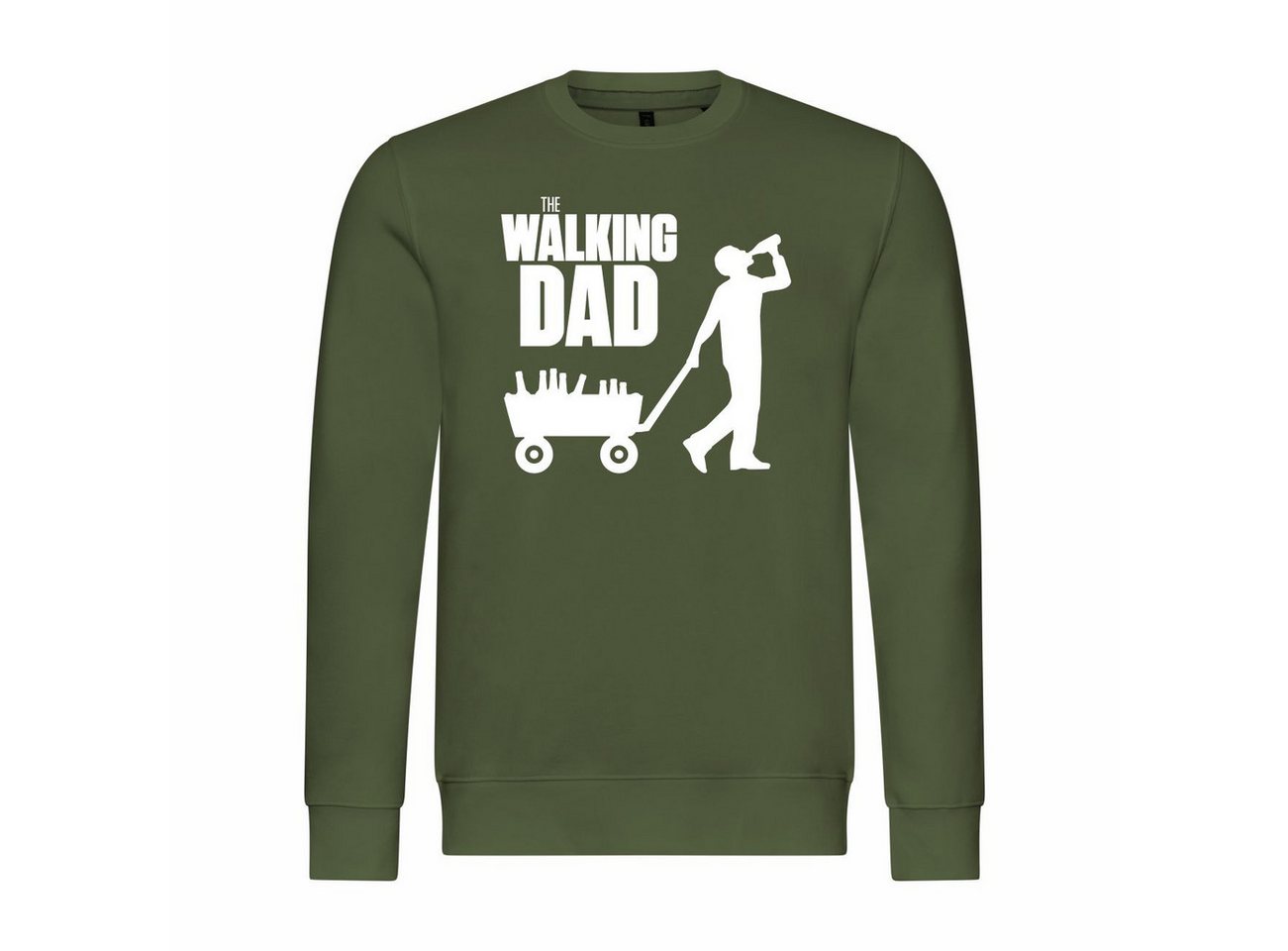deinshirt Rundhalspullover Herren Pullover The walking Dad Mit Print Motiv, Grafik deinshirt Rundhalspullover Herren Pullover The walking Dad Mit Print Motiv, Grafik von deinshirt