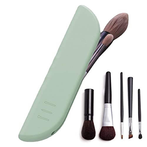 Reise Make-up Bürstenhalter Silikon Make-up Pinsel Halter | Tragbare Make-up Pinsel Aufbewahrungsbox mit Magnetverschluss für Reisen Delr, Gemüse, 1 von delr