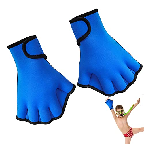 Schwimmflossen Handschuhe zum Schwimmen | Aquatic Fitness Frog Claw Shape Swim Training Handschuhe | Gute Nähte Kein Verblassen Schwimmtrainingsbedarf für Männer, Frauen, Erwachsene, Delr von delr